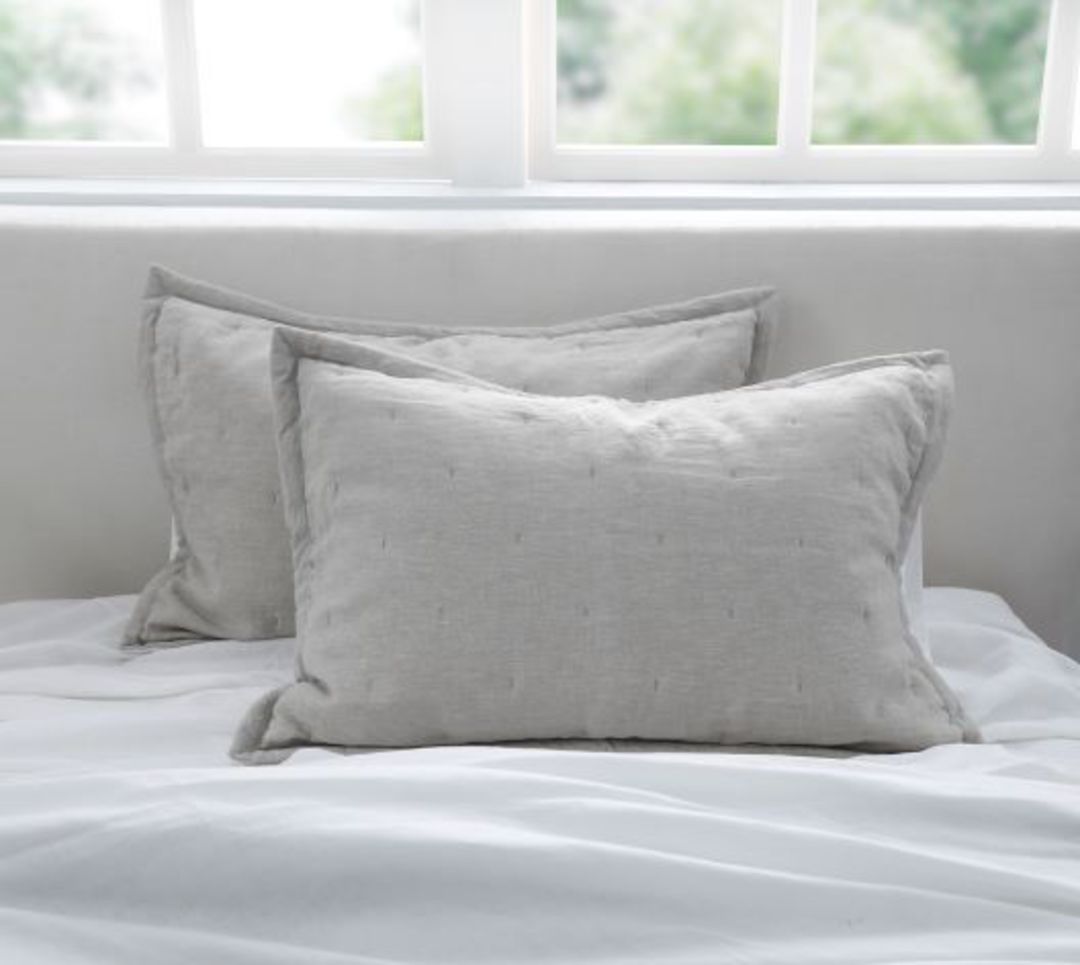 MM Linen - Laundered Linen Bedspread Set - Natural image 3